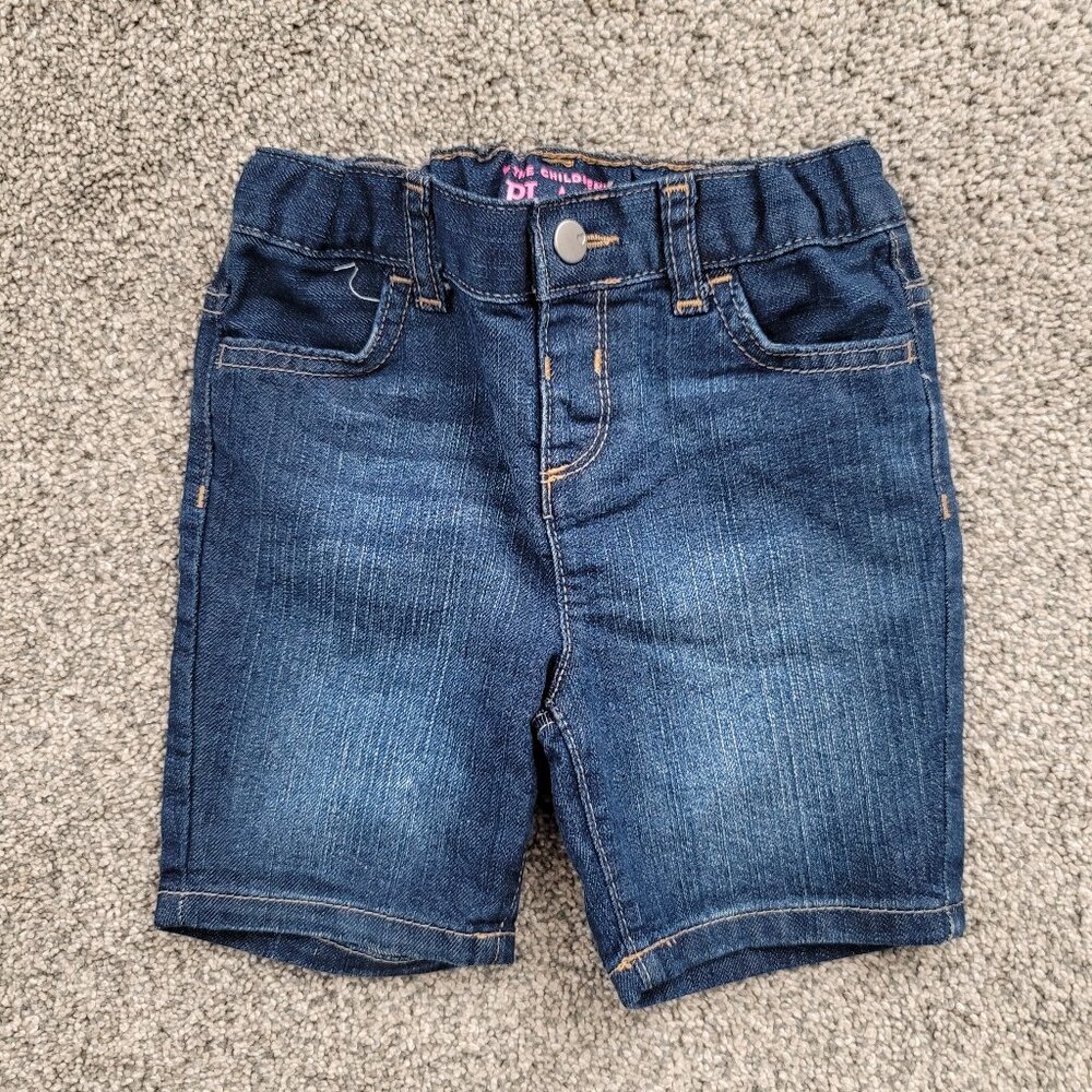 Children's Place Midi M Long Jean Shorts 3T Adjustable Waist